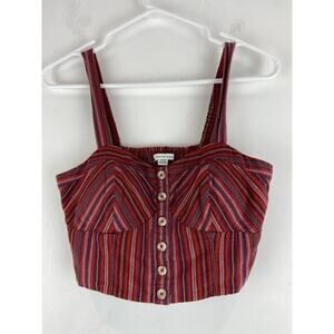 American Eagle Girls Juniors Striped Bustier Padded Tank Top Size Medium (1076)